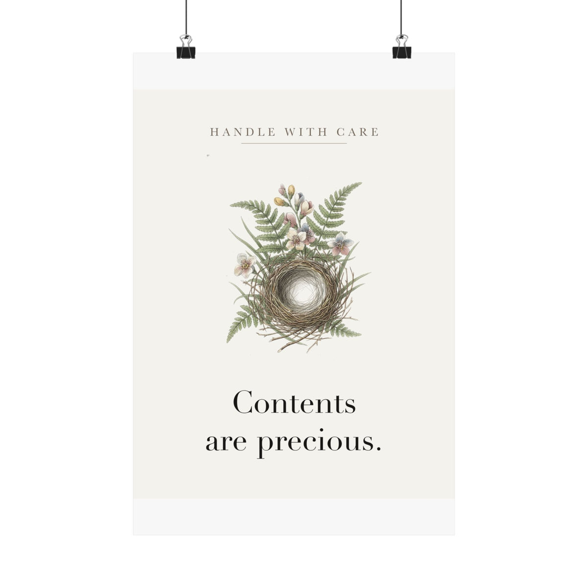 Contents are precious Matte Art Print, 9x11 to 24x36 in