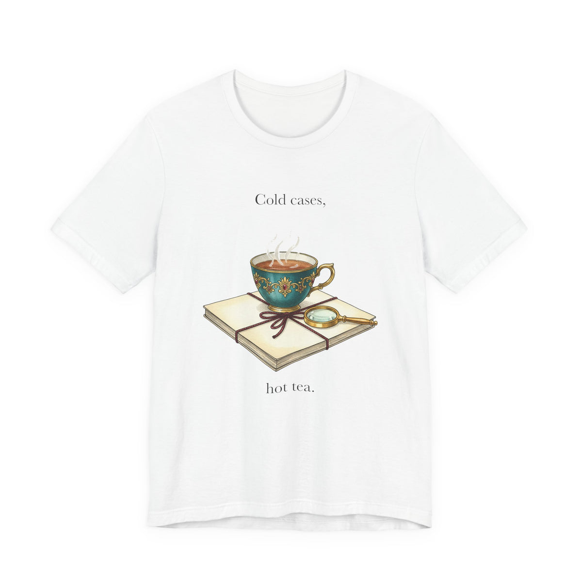 Cold Cases, Hot Tea Cotton T-Shirt, Unisex XS-3XL