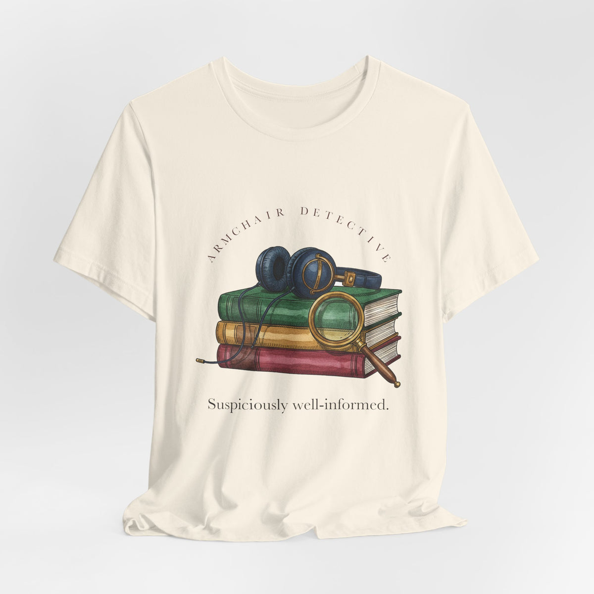 Armchair Detective Cotton T-Shirt, Unisex XS-3XL