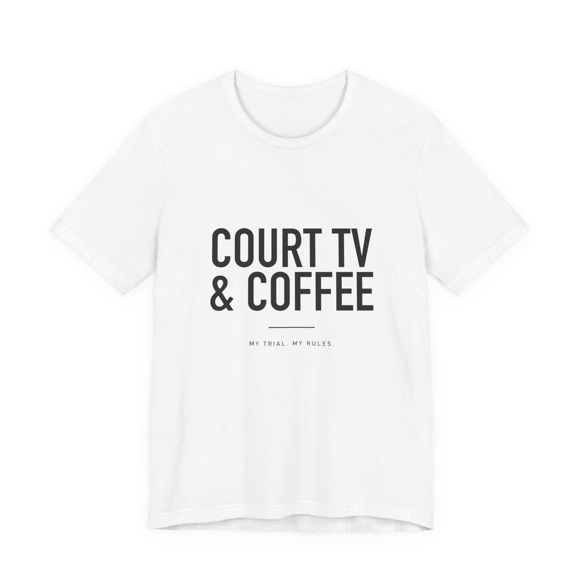 Court TV & Coffee Cotton T-Shirt, Unisex XS-3XL