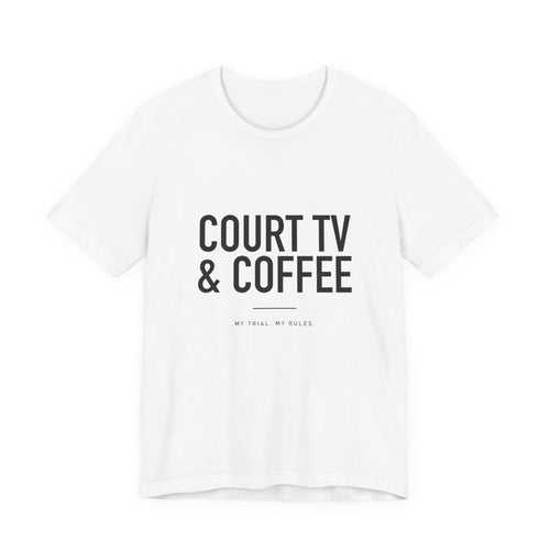 Court TV & Coffee Cotton T-Shirt, Unisex XS-3XL