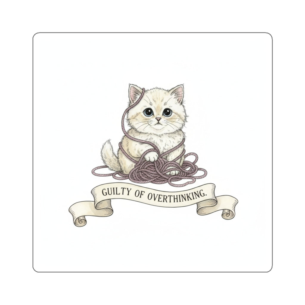 Guilty Of Overthinking Die-Cut Sticker, Vinyl