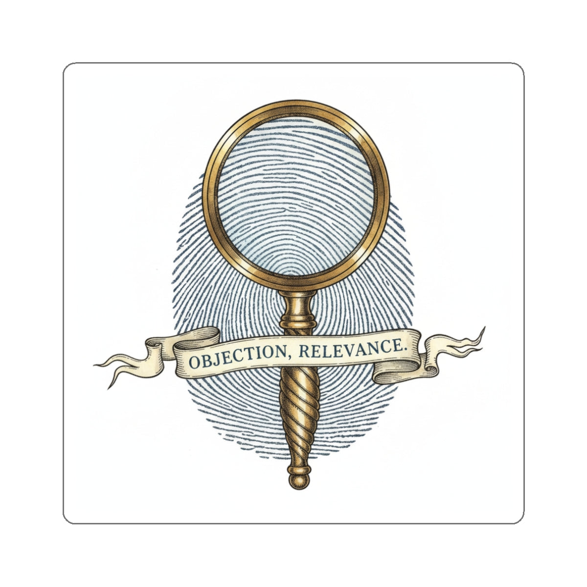 Objection, Relevance Die-Cut Sticker, Vinyl