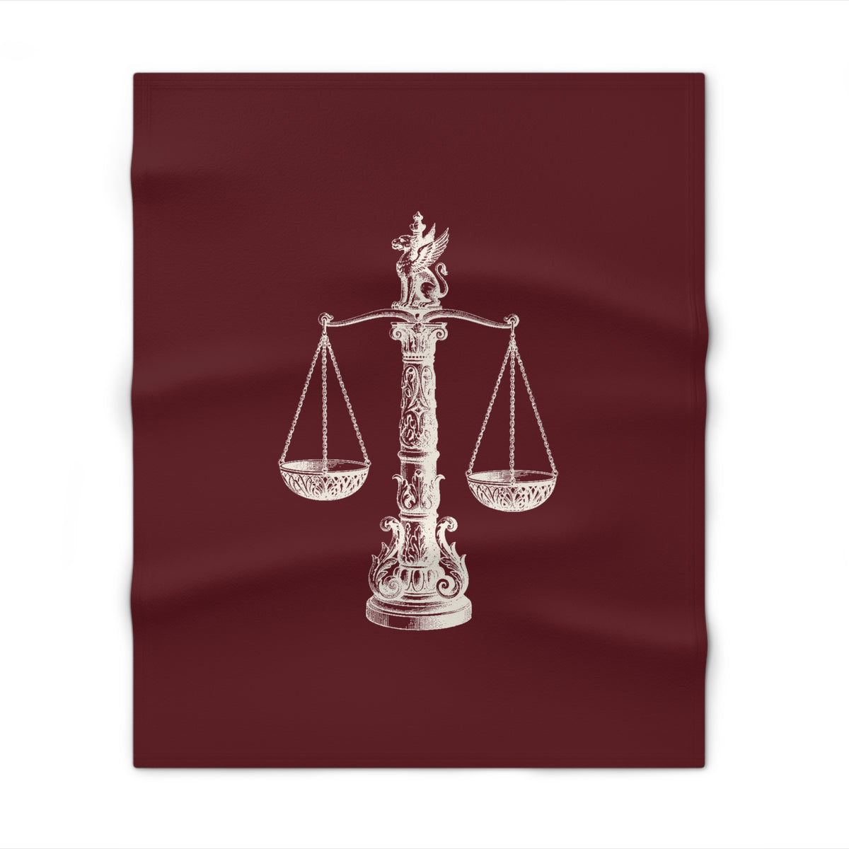 Burgundy Crest Throw Blanket