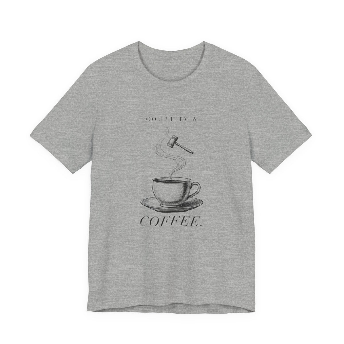 Court TV & Coffee Engraved Edition Cotton T-Shirt, Unisex XS-3XL