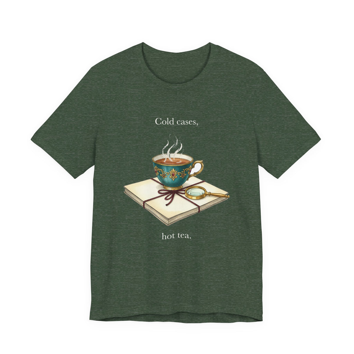 Cold Cases, Hot Tea Cotton T-Shirt, Unisex XS-3XL