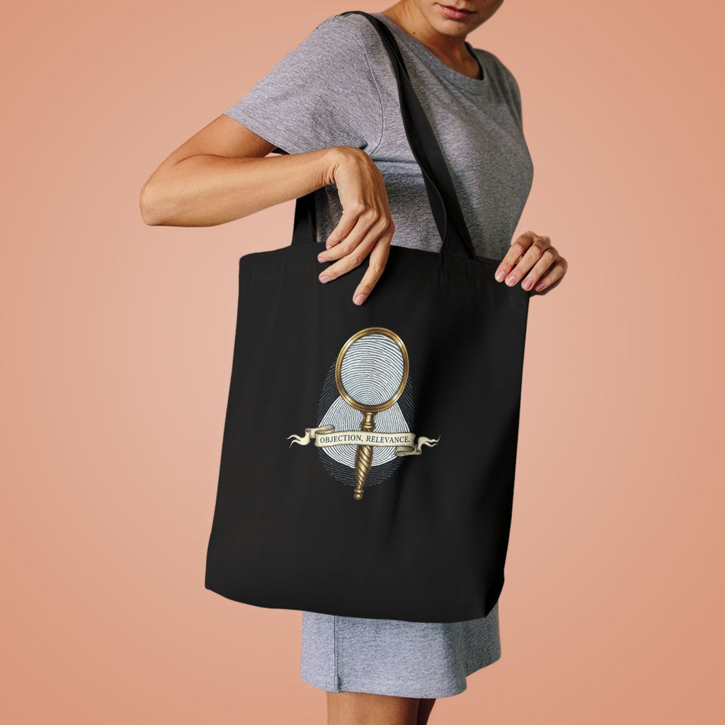 Objection, Relevance Cotton Tote Bag, 15x16 in