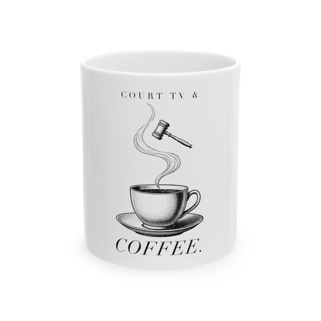 Court TV & Coffee Ceramic Mug, 11oz and 15oz