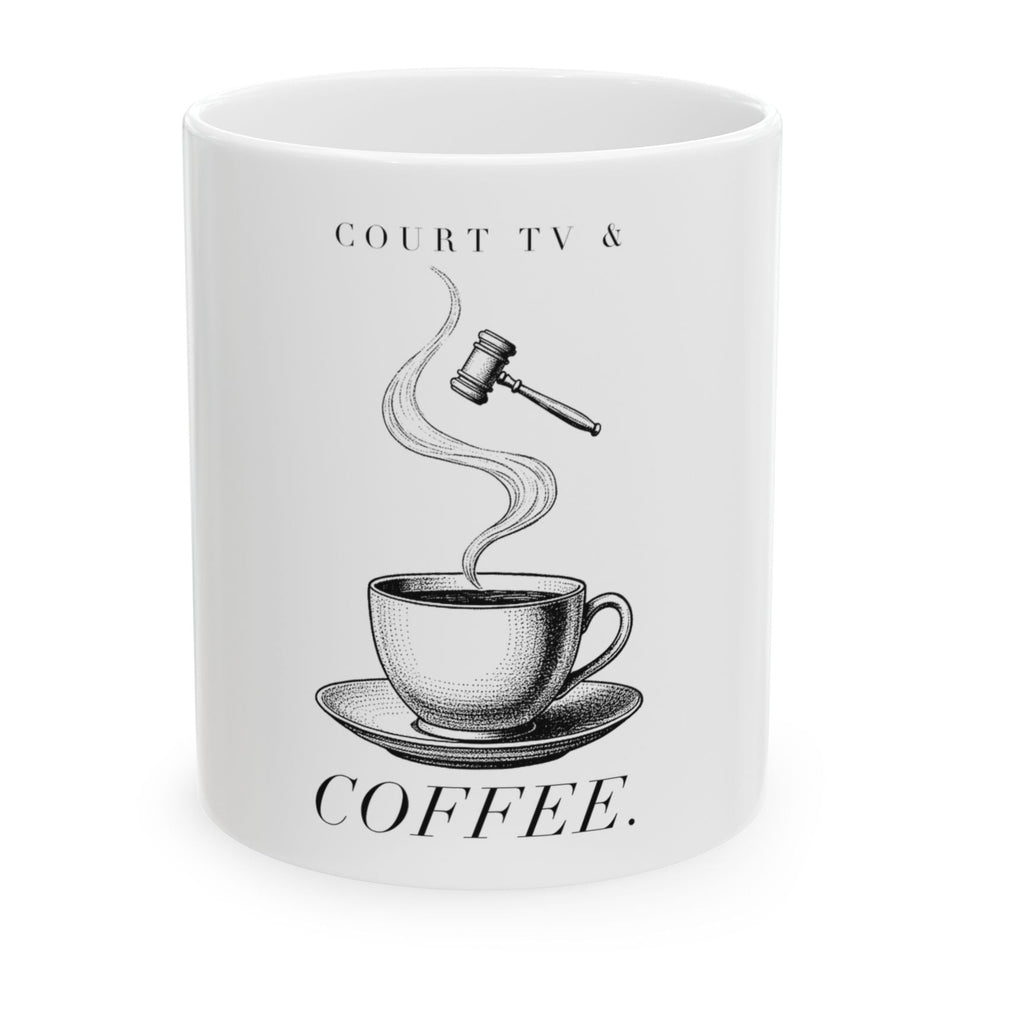 Court TV & Coffee Ceramic Mug, 11oz and 15oz